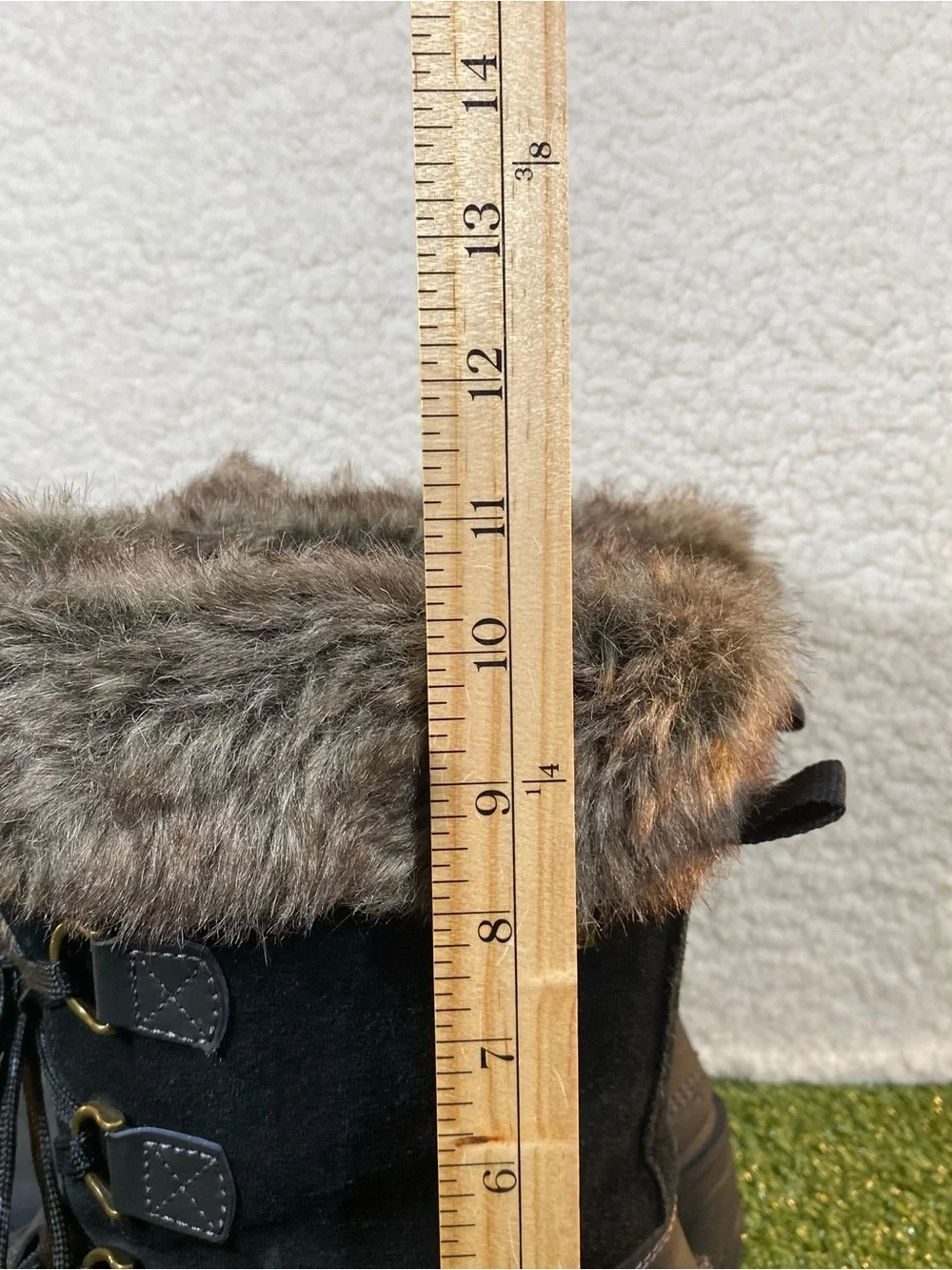 Khombu The Slope Winter Boots Women 11 Black Suede Faux Fur Eskimo Style Snow